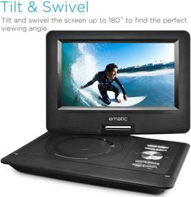 img 2 attached to Ematic 10-inch Portable DVD Player Bundle with Headphones and Car-Headrest Mount - EPD116bl
