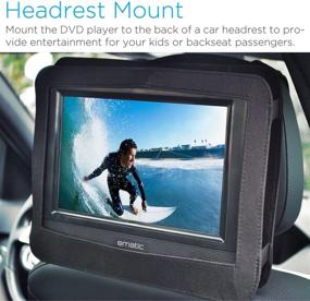 img 1 attached to Ematic 10-inch Portable DVD Player Bundle with Headphones and Car-Headrest Mount - EPD116bl