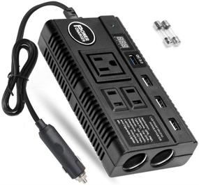 img 4 attached to 🔌 Car Power Inverter 120W with 3 AC Outlets, 4 USB Ports, and Dual Cigarette Lighter Charger – Ideal for Charging Phones, Tablets, PC, Laptops