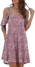 img 3 attached to Jouica Dresses Shoulder Sleeves Sundress Women's Clothing in Swimsuits & Cover Ups