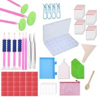 🎨 5d diamond painting accessories kit - 121pcs tools with 28-slot box for diy art craft logo