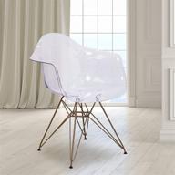 flash furniture allure transparent chair logo