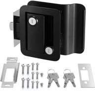 kohree rv travel trailer entry door lock with paddle deadbolt - secure and stylish camper door latch handle with keys - zinc alloy security kit for camper horse trailer cargo hauler logo
