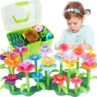 🌸 130 шт. игрушка "цветочный сад": элементы обучающие stem для девочек от 3 до 6 лет, идеальный подарок для мальчиков и девочек логотип