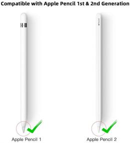 img 3 attached to 🖊️ APETOO 4 упак Replacement Tips для Apple Pencil 1-го и 2-го поколения - совместимые iPencil наконечники для iPad Pro Pen