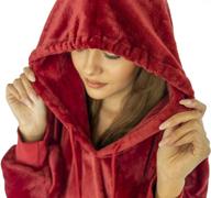 🔴 emmandsophie oversized blanket sweatshirt - cozy hoodie blanket with front pockets - machine washable - suitable for adults, women, men, and teens - red logo