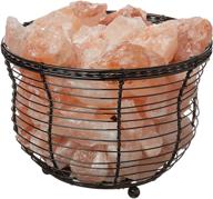 🌙 himalayan glow natural tall round basket night lamp with authentic salt chunks: enhance your ambience! логотип