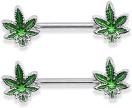 pierce2go marijuana nipplerings piercing women logo
