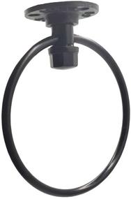 img 1 attached to 🛁 Rustic Pipe Wall Mount Industrial Towel Ring for Bathroom – Hand Towel Holder