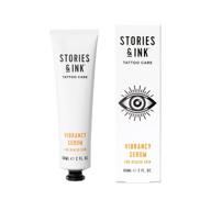 vibrancy body serum by stories & ink tattoo care: brighten tattoo pigment, even skin tone, condition skin, remove dead skin, support intensity of tattoo ink. 100% vegan & cruelty-free. made in the uk - 2 fl. oz logo