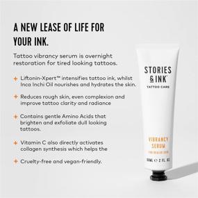 img 3 attached to Vibrancy Body Serum by Stories & Ink Tattoo Care: Brighten Tattoo Pigment, Even Skin Tone, Condition Skin, Remove Dead Skin, Support Intensity of Tattoo Ink. 100% Vegan & Cruelty-Free. Made in the UK - 2 FL. OZ