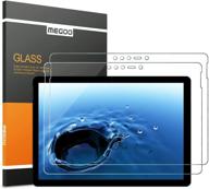 📱 [2 pack] megoo tempered glass screen protector for microsoft surface go (10 inch, 2018) - with lifetime warranty, easy installation, bubble-free & scratch resistant logo