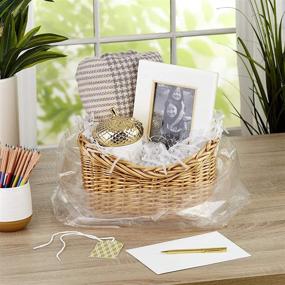 img 3 attached to 🎁 Hallmark Wrap Kit: Cellophane Bag, Filler, Cord, and Gift Tag. Perfect for Welcome Gifts, Easter Baskets, Weddings, Baby Showers, and More!