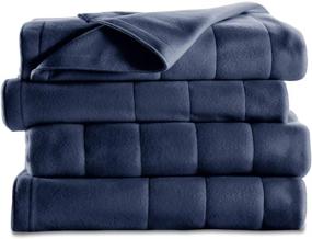 img 4 attached to 🌞 Sunbeam Heated Blanket, Full Size in Newport Blue: Stay Cozy and Warm!