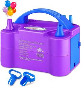 img 4 attached to 🎈 Anbeser Electric Air Balloon Pump: Portable Dual Nozzle Blower and Inflator with Tying Tool for Decorations, Parties, Sports, and Gifts