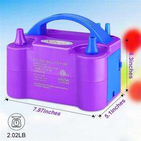 img 3 attached to 🎈 Anbeser Electric Air Balloon Pump: Portable Dual Nozzle Blower and Inflator with Tying Tool for Decorations, Parties, Sports, and Gifts