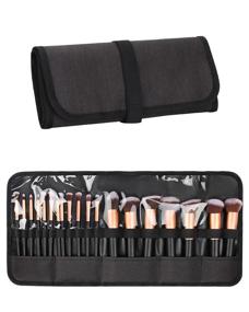 img 4 attached to 🎨 Makeup Brush Holders and Organizer with Travel Makeup Brushes Bag – Cosmetic Bags Pouch for Women Artists, Pencil and Pen Case – Brushes Not Included