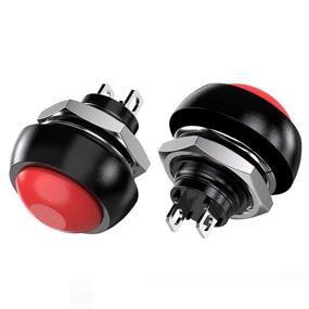 img 3 attached to DIYhz Waterproof Momentary Push Button Switch 12MM Normal Open(NO) Mini Micro Switch ON-Off 125V 3A Red Black 10PCS