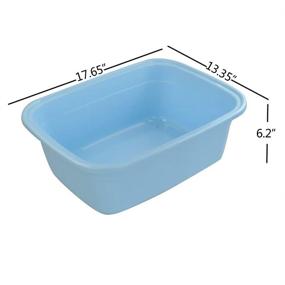 img 2 attached to Versatile Eagrye 18 Quart Large Plastic Wash Basins: Commercial Tote Bus Box Set of 3