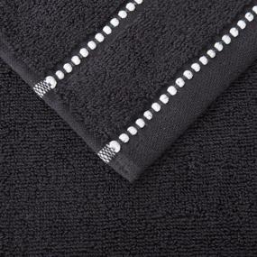 img 2 attached to 🛀 Bedford Home BHQuick Black Quick Dry Cotton 6-Piece Towel Set