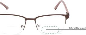 img 3 attached to 👓 Polk Bifocal Reader: Metal Rectangle Style Reading Glasses for Men and Women - An Enhanced Option from Readers.com