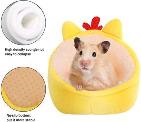 img 2 attached to 🐹 SAWMONG Hamster Mini Bed: Warm Small Pets Animals House Bedding, Cozy Nest Cage Accessories - Lightweight Cotton Sofa for Dwarf Hamster