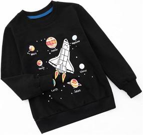 img 3 attached to 👕 Qtake Crewneck Children's Sweatshirt for Boys - Tops, Tees & Shirts