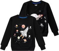 👕 qtake crewneck children's sweatshirt for boys - tops, tees & shirts logo