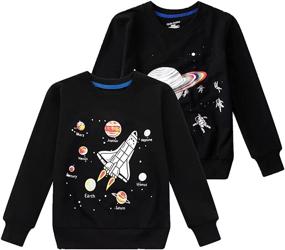 img 4 attached to 👕 Qtake Crewneck Children's Sweatshirt for Boys - Tops, Tees & Shirts