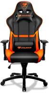 🖤 black and orange cougar gaming chair логотип