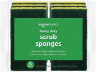 🧽 premium quality amazon basics heavy duty sponges - 6-pack | durable, long-lasting cleaning sponges for your cleaning needs logo