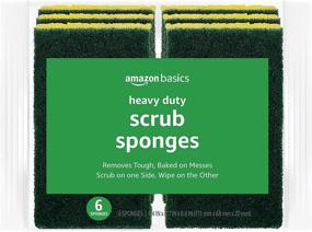img 4 attached to 🧽 Premium Quality Amazon Basics Heavy Duty Sponges - 6-Pack | Durable, Long-lasting Cleaning Sponges for Your Cleaning Needs
