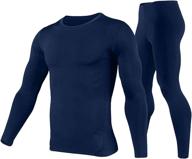 ❄️ men's thermal underwear ultra-soft long johns set | fleece-lined base layer for winter skiing | warm top & bottom logo