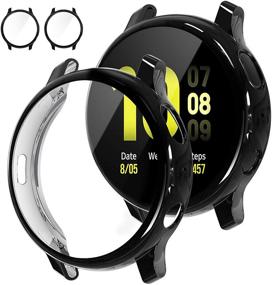 img 4 attached to Tensea [2 упаковки] Ремешок-защита для экрана Samsung Galaxy Watch Active 2 44 мм - Полноэкранный бампер для Active2 44, черный (44 мм)