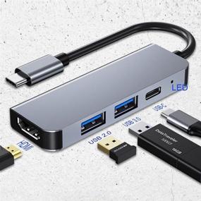 img 3 attached to 🔌 QCEs USB C Hub - HDMI Multiport Adapter with 4K Display, 100W PD Charging, USB 3.0 Port - Samsung Dex Galaxy S21/S20/Note10/Tab S4, MacBook Pro/Air, iPad Pro Compatible - Gray