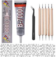 🔧 drole b-7000 adhesive and tool kit: 50ml glue with 5pcs pixiss wooden art dotting stylus pens, tweezers, crystal flatback rhinestones - crafting rhinestone applicator kit (1440pcs) logo