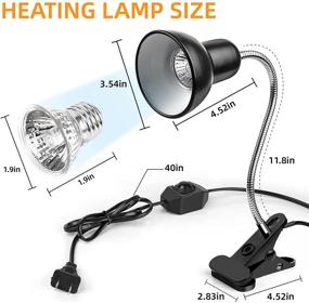 img 1 attached to 🦎 Reptile Heat Lamp, Pet Habitat Heat Lamp, Reptile Basking Lamp, UVA UVB Basking Spot Heat Lamp with 360° Rotatable Clip and 3 Bulbs(1 Pcs 25W+ 2 Pcs 50W) - Best Reptile Heat Lamp for Optimal Heating in Your Pet Habitat