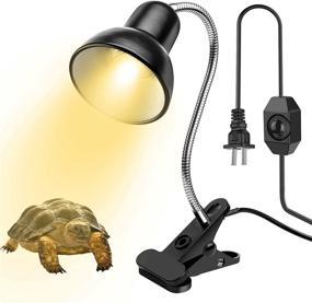 img 4 attached to 🦎 Reptile Heat Lamp, Pet Habitat Heat Lamp, Reptile Basking Lamp, UVA UVB Basking Spot Heat Lamp with 360° Rotatable Clip and 3 Bulbs(1 Pcs 25W+ 2 Pcs 50W) - Best Reptile Heat Lamp for Optimal Heating in Your Pet Habitat