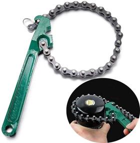 img 3 attached to 🔧 HomDSim Chain Wrench: 12-inch Automotive Oil Fuel Filter Tool for Removal - Adjustable Pliers for 1.6" to 5.9" Diameter Filters