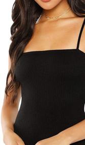 img 2 attached to Verdusa Womens Spaghetti Ribbed Bodysuit Women's Clothing