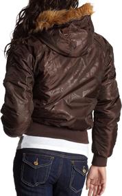 img 1 attached to Southpole Juniors Embossed Shirring Hibiscus Women's Clothing for Coats, Jackets & Vests