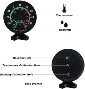 img 1 attached to 🔥 ETL Listed 3 Pack 80W Black Ceramic Heat Lamp with Thermo-Hygrometer - Perfect for Reptiles, Chickens, and Aquariums!