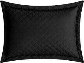 img 2 attached to 🏠 Chic Home Jordyn 8 Comforter Set: Elegant Pieced Design in Black, Complete Bedding- Sheets & Pillow Shams Included, King Size