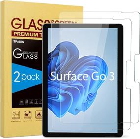 img 4 attached to 📱 SPARIN 2 Pack Screen Protector for Microsoft Surface Go 3/2/2021/2020 - 10.5 Inch High Responsive Tempered Glass