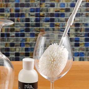 img 1 attached to 🍷 FryOilSaver Co B232, Wine Glass Cleaning Brush, Foam Goblet Brush for Wide Neck Glasses, Soft Non-Scratch Foam Bristles, Dishwasher Safe