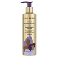 💆 pantene pro-v gold series detangling milk hair treatment - sulfate free - for natural and curly textured hair - 7.6 fl oz logo