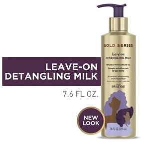 img 1 attached to 💆 Питательный шампунь для волос Pantene Pro-V Gold Series Detangling Milk - без сульфатов - для естественных и кудрявых волос - 7.6 жидк. унц.