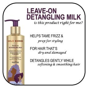 img 2 attached to 💆 Питательный шампунь для волос Pantene Pro-V Gold Series Detangling Milk - без сульфатов - для естественных и кудрявых волос - 7.6 жидк. унц.