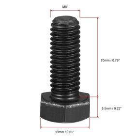 img 3 attached to Uxcell M8X20Mm Screw Fastener Carbon