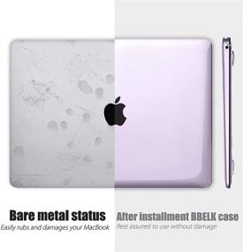 img 3 attached to 💜 B BELK MacBook Air 13 inch Case 2021 2020 2019 2018 Release A2337 M1 A2179 A1932 | Clear Plastic Laptop Hard Shell Case + Keyboard Cover + Screen Protector - Transparent Purple